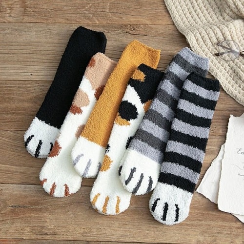 Ontstaan Schildknaap bovenstaand Katten sokken 'Winterfurrr' | 5 kleuren - OPZNKOP store